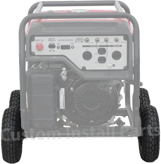 Custom Install Parts All Terrain 10 Inch Tire Never Flat Wheel Fix Axle Kit Compatible with Select Honda Generators