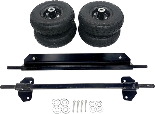 Custom Install Parts Fixed Axle Add Wheels Kit with 10 Inch All Terrain Never Flat Tires Compatible with Honda EU7000iS Inverter Generator